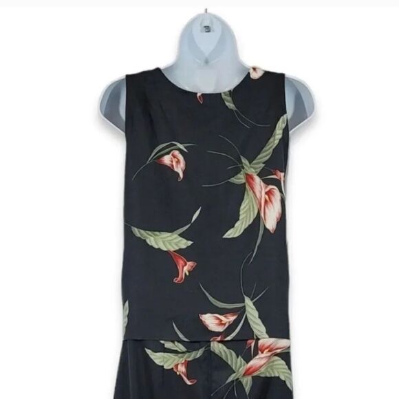 Vintage Tommy Bahama 100% Silk Floral Wrap Tie Front Maxi Dress Size Small - Picture 6 of 11